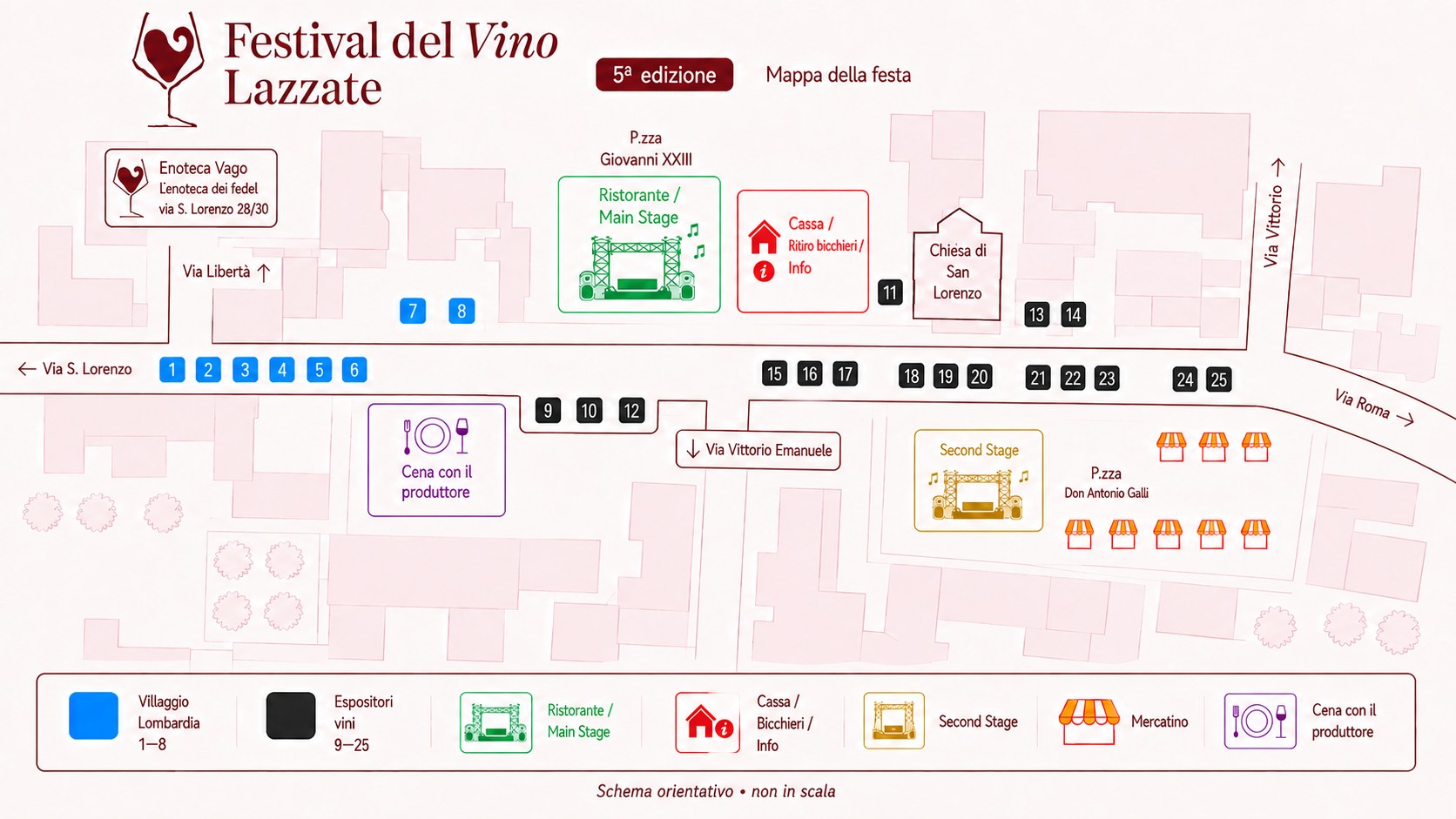 Mappa della festa — Festival del Vino Lazzate